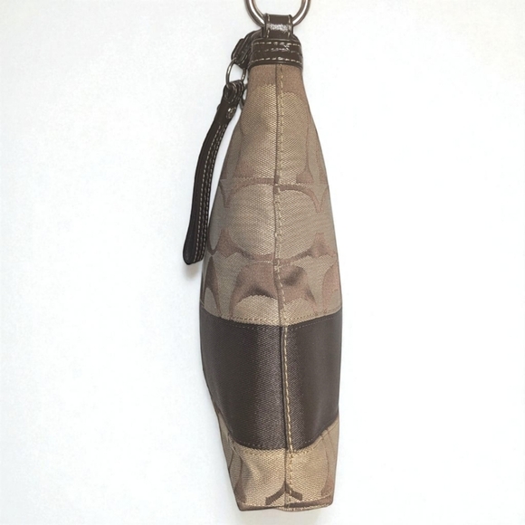 Authentic COACH F13674 Signature Crossbody Shoulder Bag Brown Canvas Leather - Picture 7 of 15